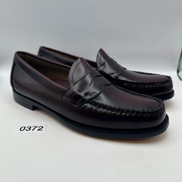 GH Bass Weejuns Logan Classic Men\'s 10.5D Leather Penny Loafer Burgundy